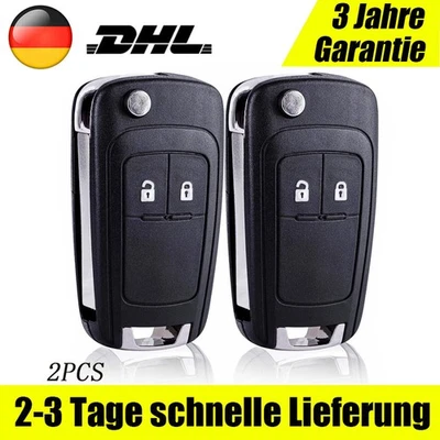 2X Auto Ersatz Klappschlüssel Gehäuse für Opel Astra J Corsa E Meriva B Insignia - Bild 1 von 4