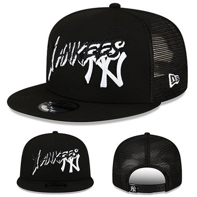 New Era New York Yankees Black 950 Snapback Hat MLB Basic Meshback Trucker Cap