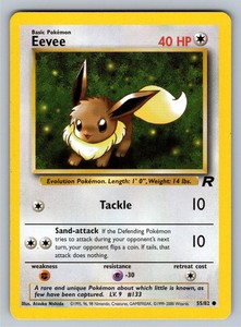 Pokemon TCG Eevee 55/82 Team Rocket Common