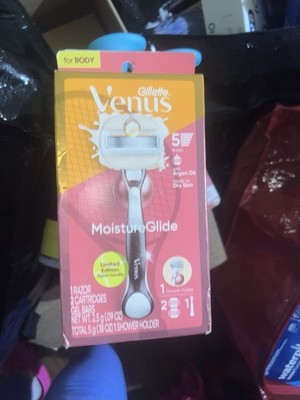Gillette Venus MoistureGlide Razor Pink Silver 5-Blade 2 Cartridges