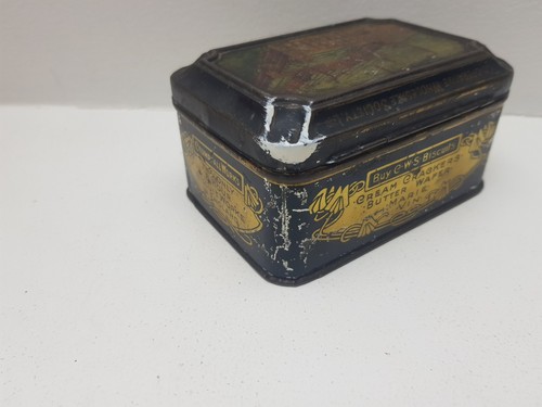 Vintage C.W.S Crumpsall Works Biscuit Tin Early 1900s Factory Scene Collectible - Picture 5 of 12