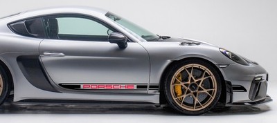 Two Color Three Stripe Side Decal Set Compatible with Porsche Cayman 718 981 982