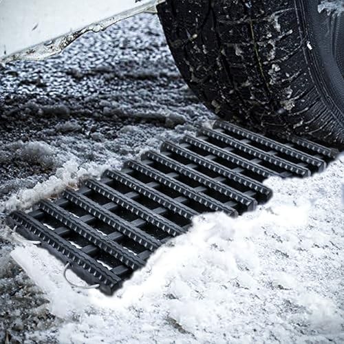  Snow Tire Traction Mats Portable Recovery Tracks for Vehicle 1 Pack, 32 Inch