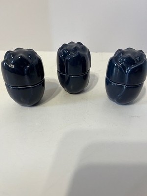 Vintage Royal Goedewaagen Ceramic Blue Tulip Boxes, Set of 3