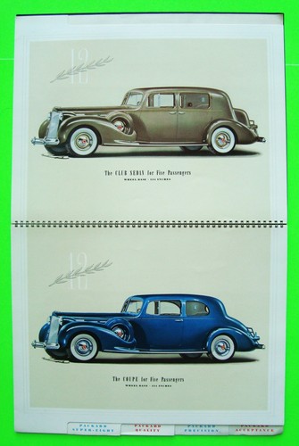 1938 PACKARD 12 & SUPER 8 HUGE PRESTIGE SPIRAL 64-pg COLOR CATALOG Brochure XLNT - Picture 5 of 24