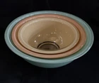 Pyrex Clear Bottom Nesting Bowl Set #325, 323, 322, vintage, pastel, EX cond.