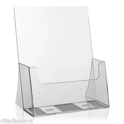 VITADISPLAYS® DIN A4 Prospektständer / Flyerständer / Aufsteller mit EXTRA Fülltiefe