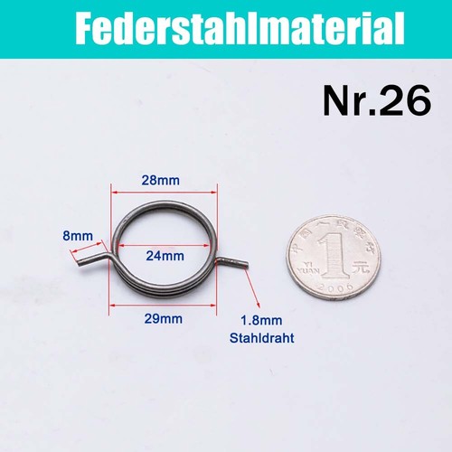Cerradura de puerta muelle cilindro de cierre reparación muelle giratorio/resorte de rótula/resorte de torsión - Imagen 40 de 59