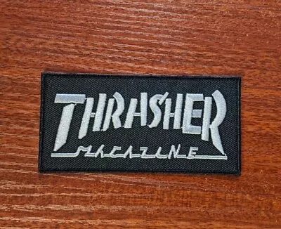 Thrasher Magazine Patch 1.75x3.5" Skateboarding Punk Goth Embroidered Iron On