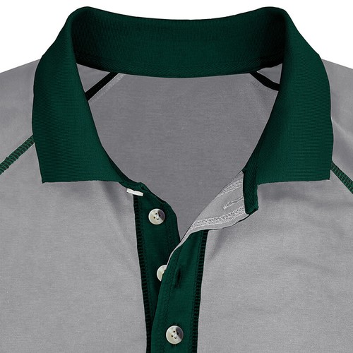 Mens Colorblock Polo Shirt Men Casual Short Sleeve Sport Golf T Shirts Tops UK - Picture 20 of 59