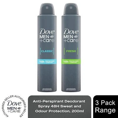 Dove Men+Care Antiperspirant with 48H Sweat Protection Deodorant 200ml, 3 Pack