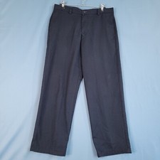 Izod Men's No Wrinkle Metrix Fit Chino Pants Flat Front Blue Size 34 x 30