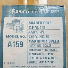Fasco A159 Draft Motor fits Fedders AK4K84BX 11-7096