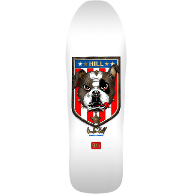 Powell Peralta Frankie Hill Bulldog Reissue Deck - 10  White/Gold Foil