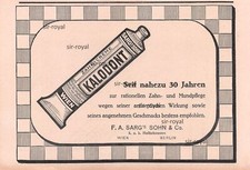 Kalodont Zahnpasta - Sarg's Sohn Wien - 1915 - Historische Werbung ~20x13cm
