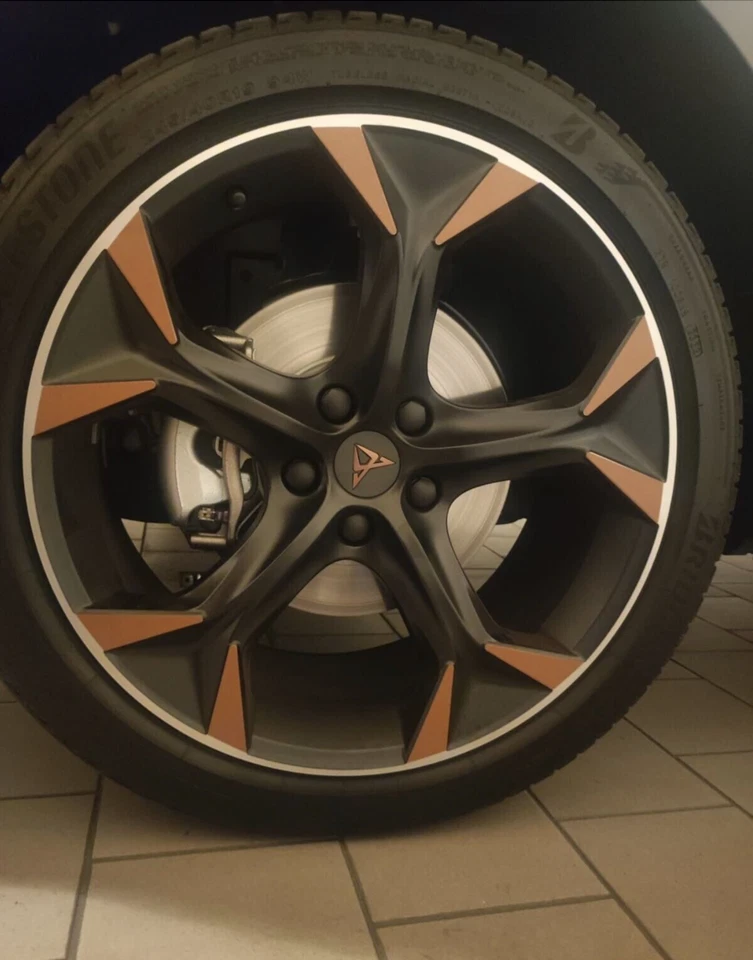 Kit adesivi sticker cerchi originali CUPRA FORMENTOR in differenti CORAZIONI - Image 2 of 3