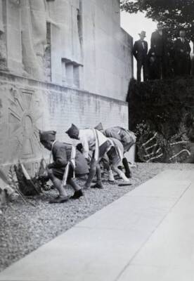 French President Albert Lebrun inaugurates Douaumont ossuary a- 1932 Old Photo