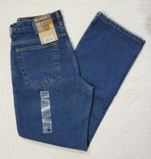 NEW CARHARTT FLEECE LINED RELAXED STRAIGHT LEG BLUE JEANS B155 DST MANY SIZES