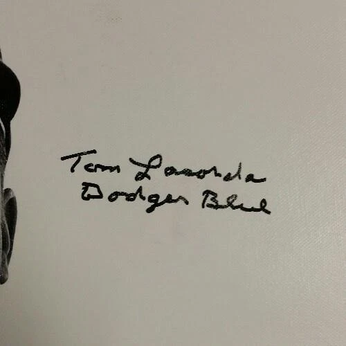 Tommy Lasorda signed "Dodger Blue" inscription 16x20 Canvas Photo # /4 PSA COA - Image 2 of 3