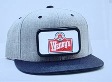 Wendy's Hamburgers Hat,Metal Removeable Patch, Decky,Snapback