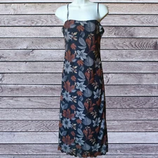 Shein Women's Medium (6) Spaghetti Strap Floral Midi Dress Boho Office NEW