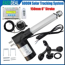 Single Axis Solar Tracking Tracker System + 6000N 6" Linear Actuator +Anemometer