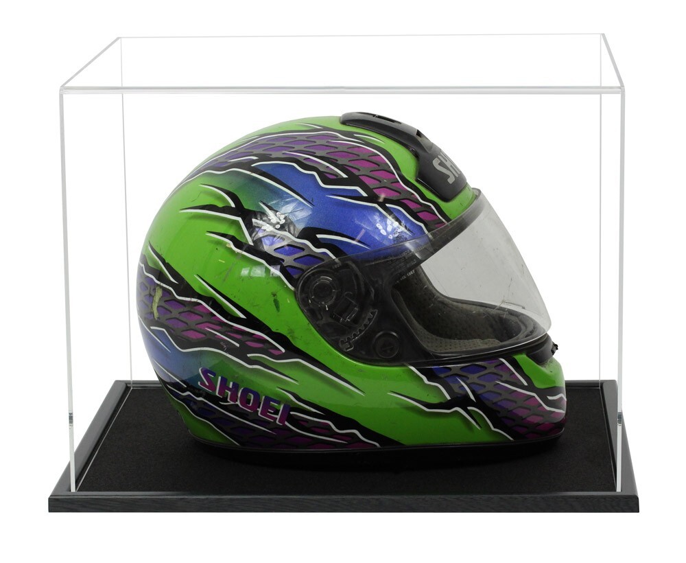 Vitrine pour casque de moto plexi transparent - Boîte exposition casque intégral et jet