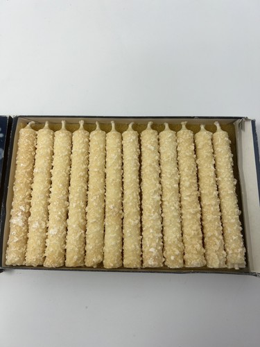 VINTAGE NUEVO Vela de Cristal de Hielo 12 Velas Stearin Alemania Occidental Navidad Nuevo de Lote Antiguo - Imagen 6 de 6