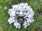 CONCRETE FACE  GARDEN WALL PLAQUE / WALL ART