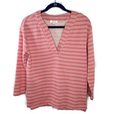 Haven Well Within Cotton Terry V-neck Tunic Top Size Small