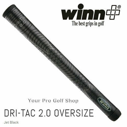 Winn DRI-TAC 2.0 超大号黑色高尔夫握把 - 72DT-JBK - 免费送货 — 第 2/4 张图片