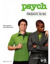 PTP79 ADVERT 11X8" PYSCH TV SHOW NEW SERIES ON USA NETWORK