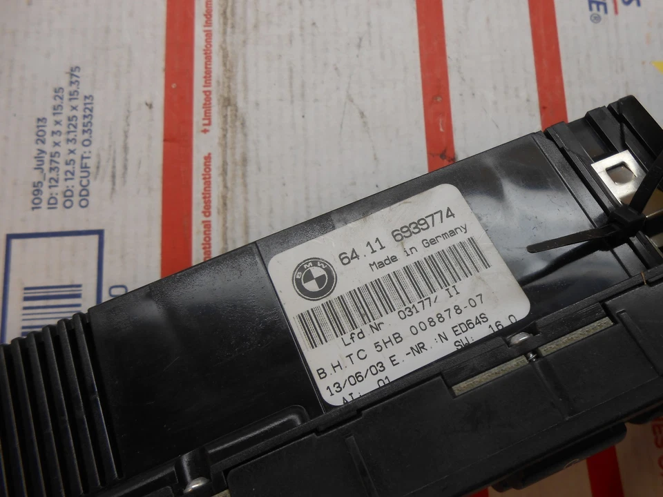 04 bmw 330ci climate control unit 64116939774 6939774 ic# 51167 PC0137 - Image 3 of 4