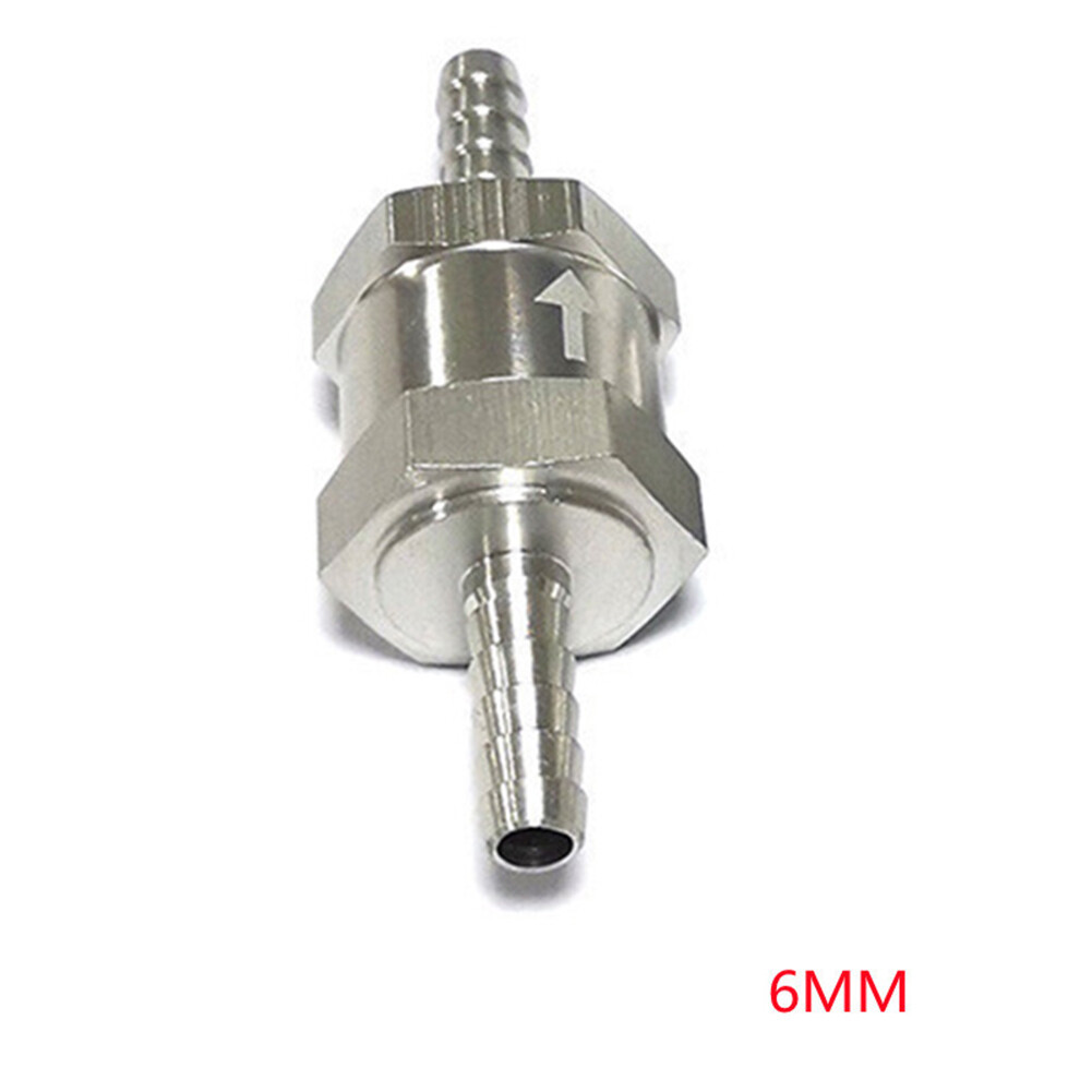 6MM One Way Check Valve Non Return Inline Aluminum Fit Gas or Diesel