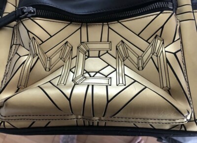 MCM Unisex Small Gold Black Leather Bionic Metallic Backpack  display picture 1