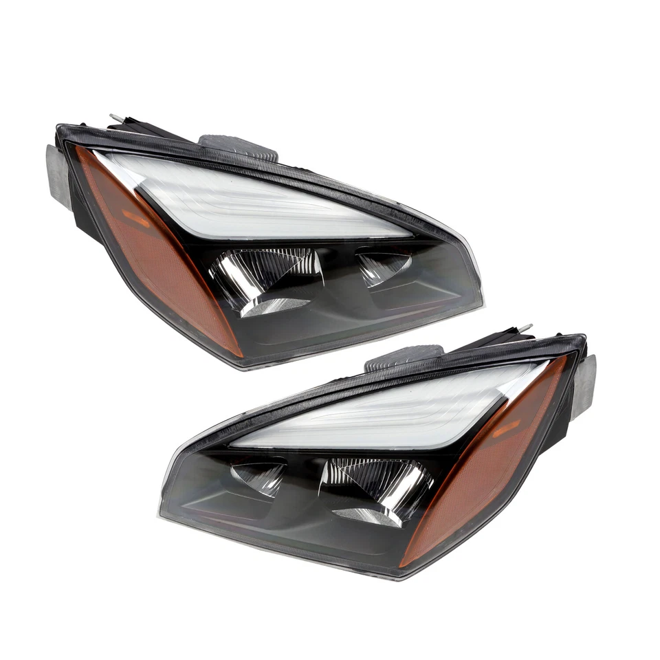For 2018-2022 Freightliner Cascadia Full LED Black Housing Headlights Headlamps - Image 3 of 4