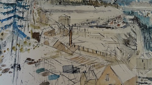 JACQUES PETIT ELEVE GROMAIRE ECOLE PARIS Aquarelle - JURA SAINT CLAUDE - Picture 7 of 10
