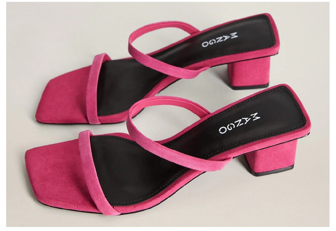 BNWT MANGO genuine suede strappy slides mules sandals EUR 38 current season  | eBay UK