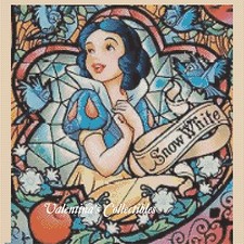 Snow White Stained Glass Counted Cross Stitch Chart No. 10-35 