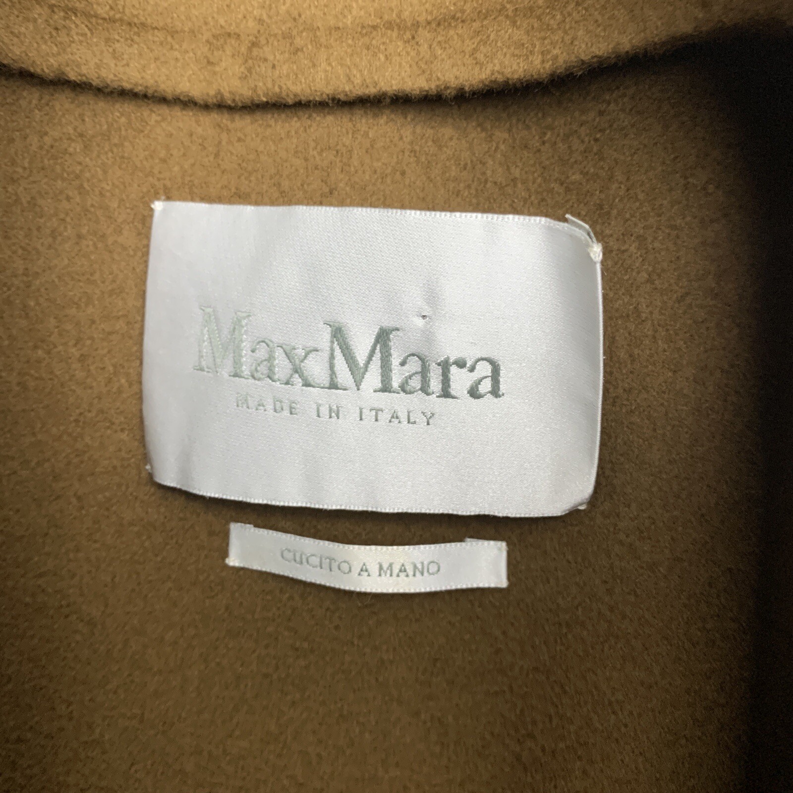 MAX MARA Icon Wool Cashmere Coat HANDMADE Camel Size 2 RARE SILHOUETTE MODERN image 6