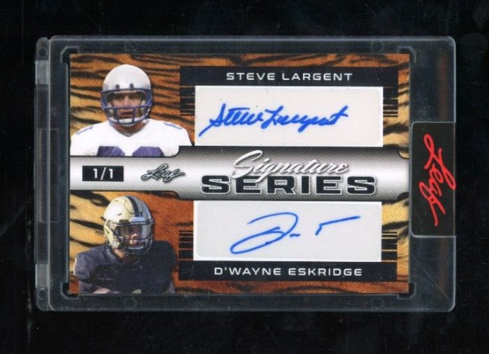1/1 Steve Largent/D'Wayne Eskridge 2022 Leaf Signature Series Dual SP