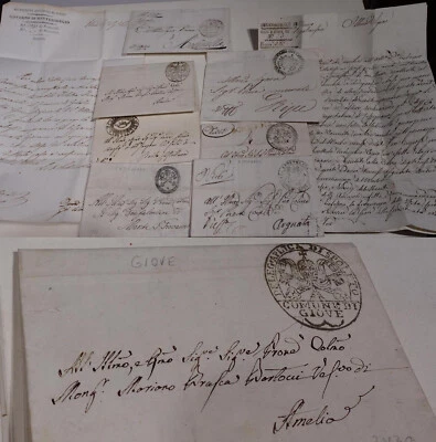 9 Vorphila-Briefe Italien 1821-55, kirchliche Amtsbriefe - Bild 1 von 4