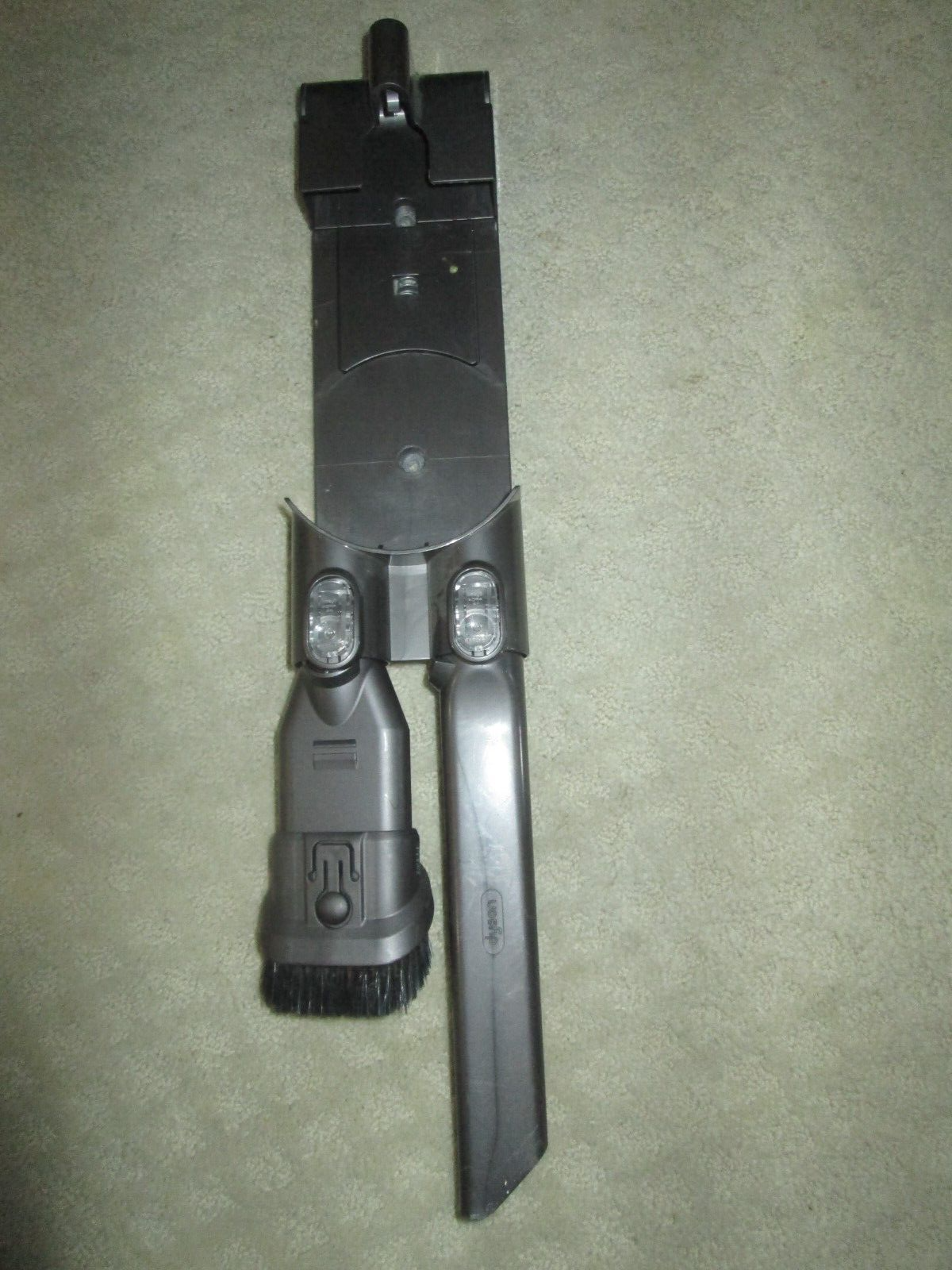 Gray Dyson V8 Hanging Dock with Wall Mount & Tool Attachments