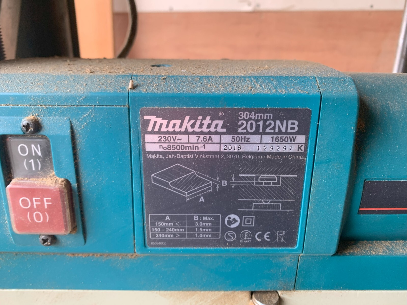 Makita 2012 bench planer thicknesser, working order eBay