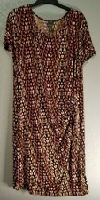 Covington Black and Red Pattern Wrap Dress XL