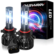 4-Sides 9006 HB4 LED Headlight Bulbs Conversion Kit Low Beam Super White Lights