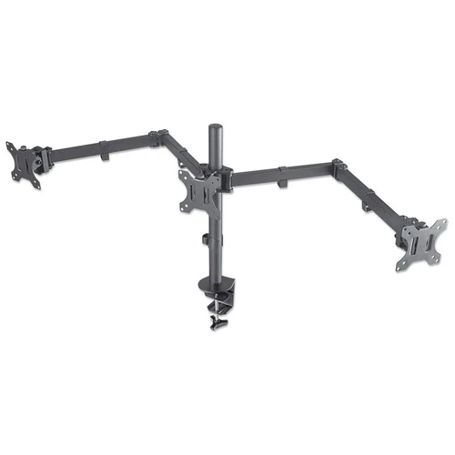 Manhattan Triple Desk Mount for TV & Monitors, For screens: 10" to 27", Clamp...