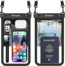  Up to 10" Large Waterproof Phone Pouch Bag - 2 Pack IPX8 Waterproof Phone Case