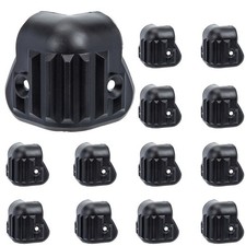 16Pcs Black Plastic Corner Protectors for Speaker and Furniture