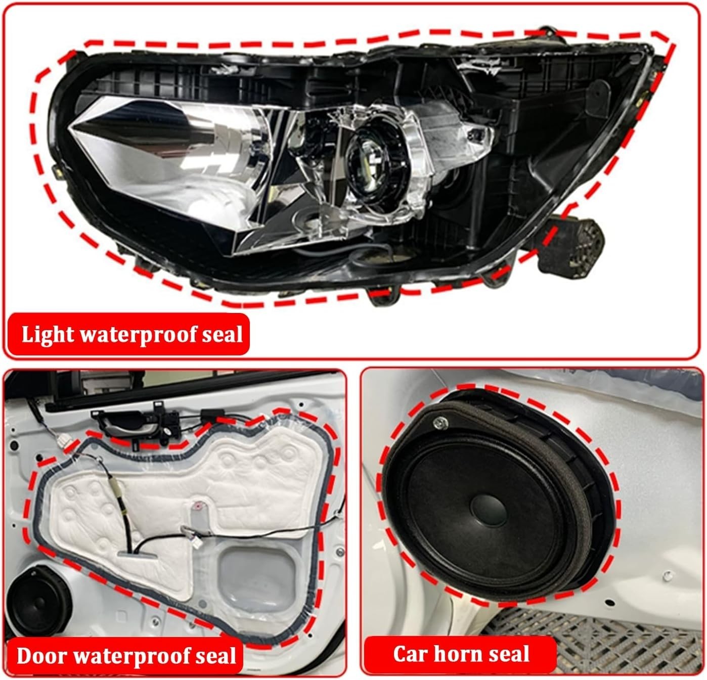 13Ft Car Headlight Sealant Butyl Tape,Waterproof Sealant Caulking Tape Av